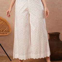 KAMI KUBI Women Printed Flared Cotton Ethnic Palazzos-image-75