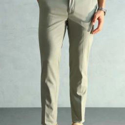 Arrow Green Slim Fit Trousers-image-36