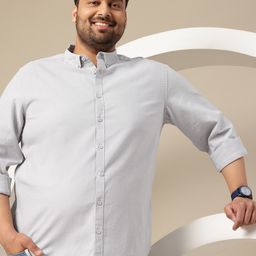 Sztori Plus size Oxford Weave Cotton Shirt-image-37