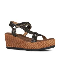 Inc.5 Women's Antique Gold Ankle Strap Wedges-image-90
