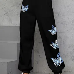 FLYNOFF Women Relaxed Loose Fit Joggers Trousers-image-3