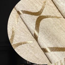 Urban Space Beige Jaquard Texture Window Blackout Curtains with Tieback- Set of 2 (5 ft) image 3