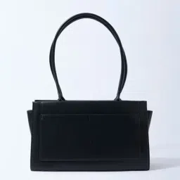 Westside Black Solid Rectangular Shoulder Bag-picture-3
