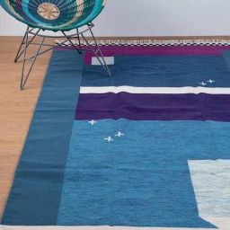 Window In The Sky Pure Cotton And Wool Multi-Colored Woven Rug - 5Ft X 8Ft-23