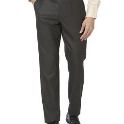 Park Avenue Green Regular Fit Self Pattern Trousers-image-51