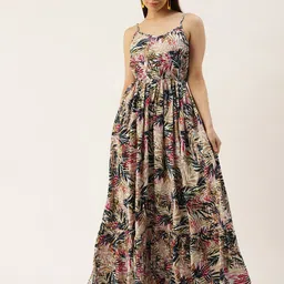IQRAAR Floral Maxi Dress-50