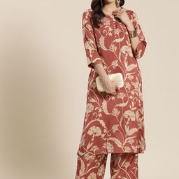 HERE&NOW Women Floral Printed Regular Kurta with Palazzos-picture-50