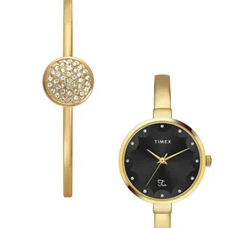 Timex Women Brass Embellished Dial & Straps Analogue Watch TWEL18501-image-30