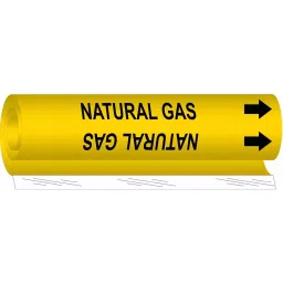 BRADY Pipe Marker Natural Gas Yellow & Black for 1/2 to 1-3/8 inch Outer Diameter Pipe, 14H926-image-46