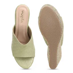 VALIOSAA Textured Wedge Open Toe Heels image 4