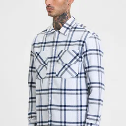 Snitch Men Checked Open Front Jacket image 3