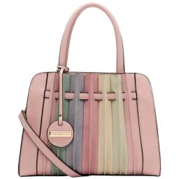 Giordano Capsule Pink & Green Color Block Medium Handbag-image-90