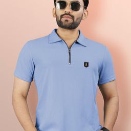 VeBNoR Men Solid Polo Collar T-shirt-image-67