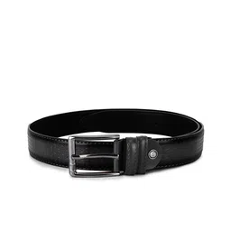 ZEVORA Men Textured Leather Belt-47