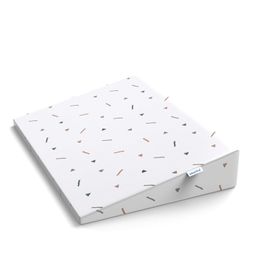 Cherilo Half Size Elevated Wedge Pillow Triangle Design - White-4