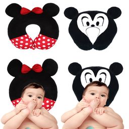 JUZZII Baby Head Support Pillow Microfibre Toons & Characters Baby Pillow (Red Minnie, Black Mickey)-image-55