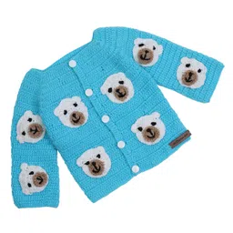 The Original Knit Knit Full Sleeves Bears Embroidered Sweater - Sky Blue-picture-49