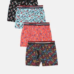 Lux Cozi Boys Pack Of 4 Printed Pure Cotton short Trunks BIGSHT_BOYS_SL_PRINT_OE_AST_4PC-4