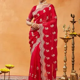 kasee Embellished Embroidered Pure Chiffon Saree-picture-29