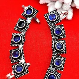 Yash Jewels Emporiums Silver-Plated Artificial Stones Studded Geometric Shaped Ear Cuff-15
