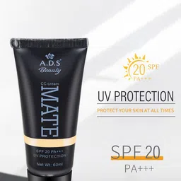 A.D.S One Touch Matte CC Cream With UV Protection SPF 20 PA+++ - 60 ml - 01 image 2