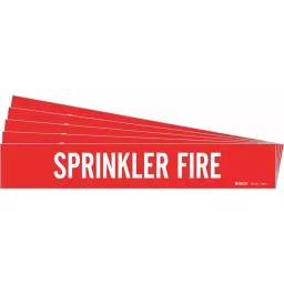 BRADY Vinyl Pipe Marker Sprinkler Fire Red and White 2-1/4 x 14 x 0.004 inch, 781WT0 (Pack of 5)-image-69