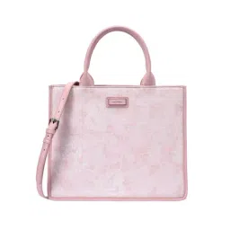 Lino Perros Pink Medium Textured Satchel Handbag-25