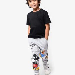 Nap Chief Unisex Grey Melange Cotton Character Based Mickey & Friends Track Bottoms & Joggers-image-44