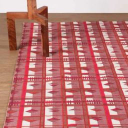 Cambaya Pure Cotton Blue Printed Rug - 2.5Ft X 4.5Ft-48