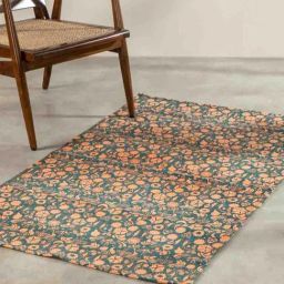 Freedom Tree Blue Coral Cotton Coral Printed Rug - 3 x 5 FT-30