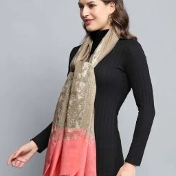 Monte Carlo Brown Printed Regular Fit Stole image 3