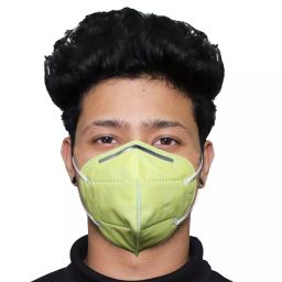 Zureni N95 5 Layer Disposable Kids Face Mask with Nose Pin and Earloop Spring Green (Pack of 10 Pcs)-picture-9