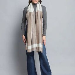 Monte Carlo Beige Printed Regular Fit Stole-image-61
