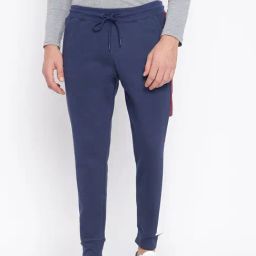 Guess Dark Blue Colorblocked Joggers With Drawstring Closure-picture-24