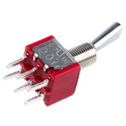 RS PRO Toggle Switch PCB Mount On-(On) DPDT Through Hole Terminal, 7347031P image 3