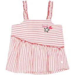Blue Giraffe Kids Red & White Printed Top-image-36