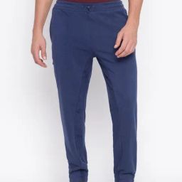 Guess Blue Solid Joggers With Drawstring Closure-picture-0