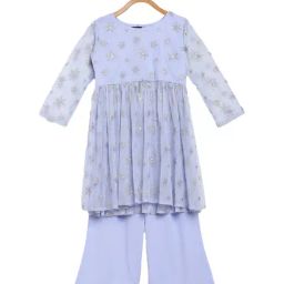 Ahalyaa Kids Blue Printed Kurta & Palazzos-image-65