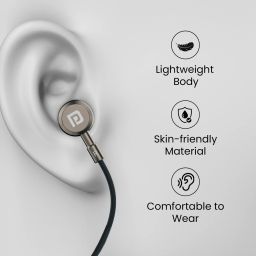 portronics Green Protronics Conch Tune C wired earphone with Type C connector and mic, featuring 10mm drivers for crystal-clear audio and seamless calling image 5
