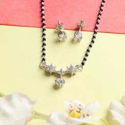 Clara Lily 92.5 Sterling Silver Mangalsutra Set-image-19