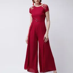 Miss Chase Maroon Maxi Jumpsuit-image-94