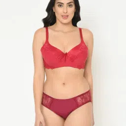 Curvy Love Red Under-Wired Padded Everyday Bra-picture-36