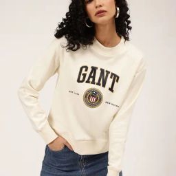 GANT Off White Printed Pullover-image-73