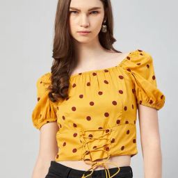 Rare Mustard Printed Top-image-28