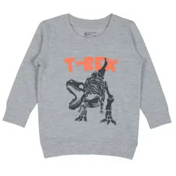 Bodycare Kids Grey Printed Full Sleeves Sweatshirt-image-11
