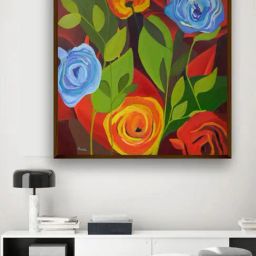 The Art House Abstract Multicolor Canvas Painting-image-39