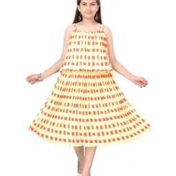 Aarika Kids Yellow Printed Dress-image-53