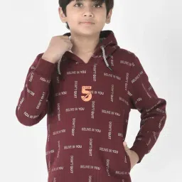 Crimsoune Club Kids Maroon Printed Full Sleeves Sweatshirt-image-94