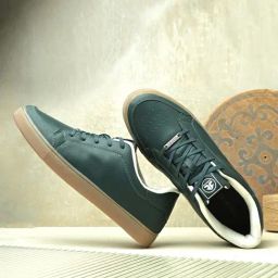 OFF LIMITS Men's Bottle Green & Gum Sneakers-picture-21