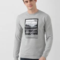 Peter England Jeans Grey Slim Fit Printed Sweatshirt-image-71